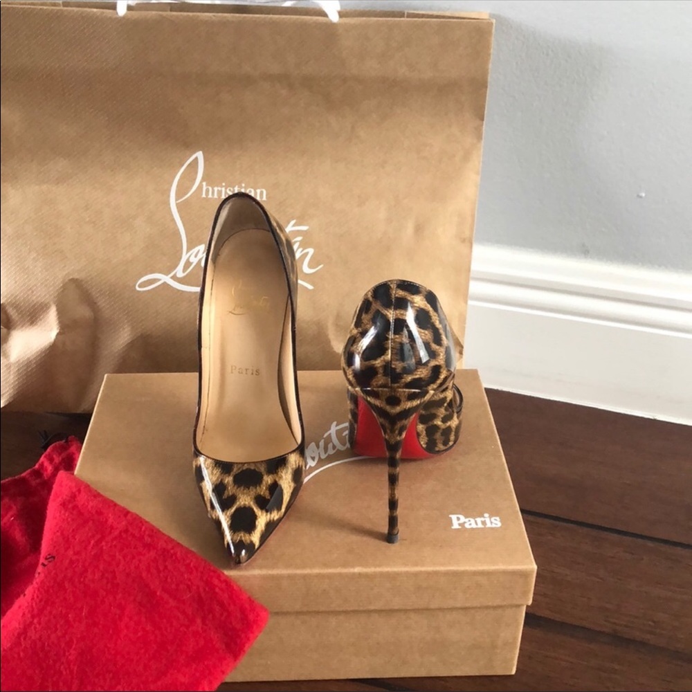 Christian Louboutin leopard pumps